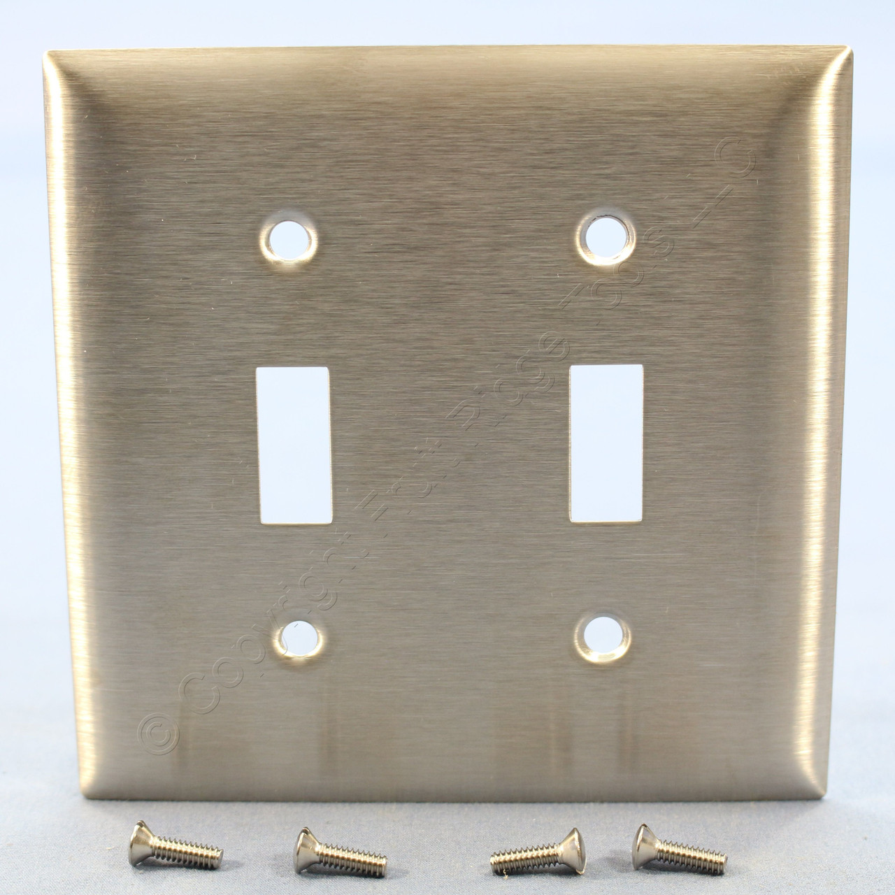 PS NON-MAGNETIC Stainless Steel 2-Gang Blank Toggle Switch Cover Wallplate SS114 