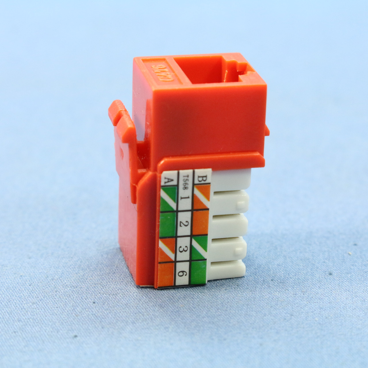 Cooper Orange RJ45 Cat6 Snap-In Modular Jack 110 Style 8