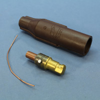 New Leviton Brown 16 Series Cam Type Female Vulcanized Plug High Amp Plug 235A 600V 16V21-H