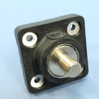 Leviton Black 16 Series Tour Grade Female Cam Receptacle Panel Outlet 3/4" Stud Plug Nickel Plated Contact 400A 16R24-TE