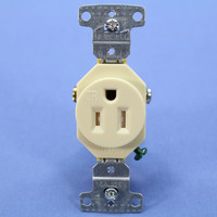 Hubbell tradeSELECT� Ivory Tamper Resistant Residential Straight Blade Single Outlet Receptacle NEMA 5-15R 15A RR151ITR