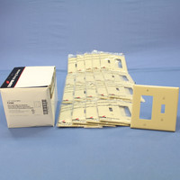20 Cooper Mid-Size Ivory NYLON Combination Toggle Switch Decorator Outlet GFCI Receptacle Wallplates PJ126V