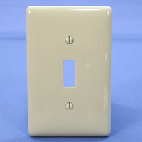 Hubbell Ivory UNBREAKABLE Mid-Size Toggle Switch Cover Plate Wallplate NPJ1I