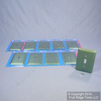 10 Leviton JUMBO Metallic Green Switch Cover Oversize Toggle Wallplate Switchplates 89301-MGR