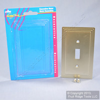 Leviton Brushed Chrome Metal Switch Cover Wall Plate Switchplate 89601-STC