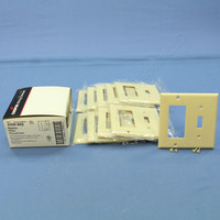 10 Cooper Ivory Decorator GFCI Switch Cover Receptacle Thermoset Plastic Wallplate Switchplates 2153V