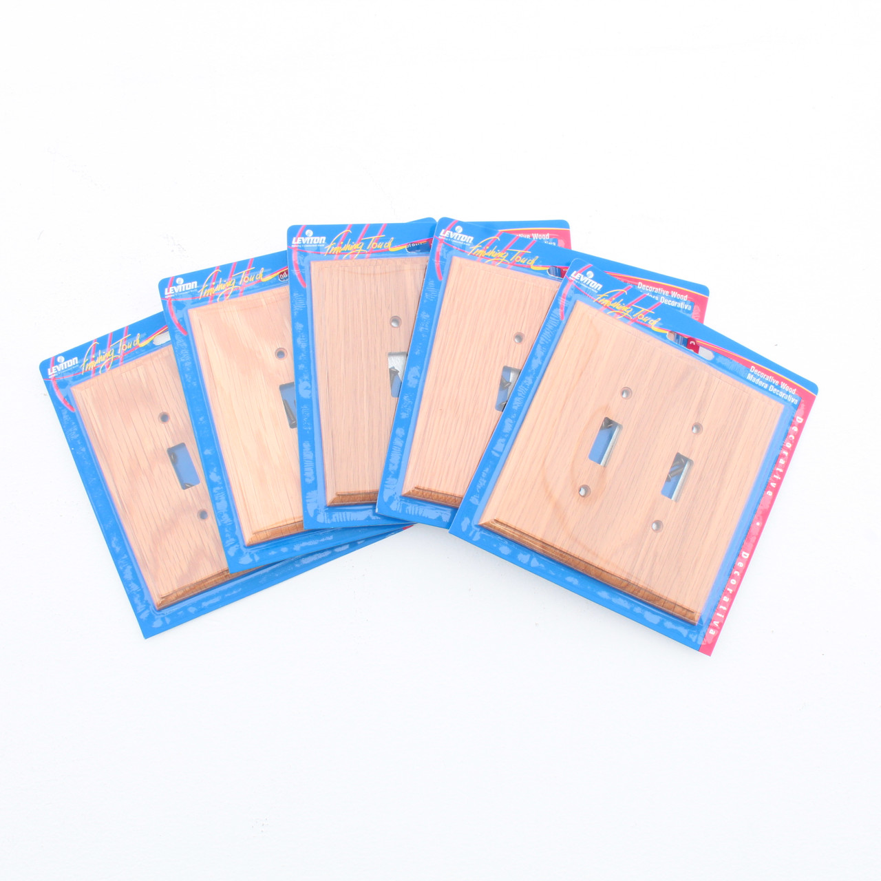 Leviton OAK Finished Wood 2-Gang Switch Cover Wallplate Switchplate 89209-OAK Leviton OAK Finished Wood 2-Gang Switch Cover Wallplate Switchplate 89209-OAK