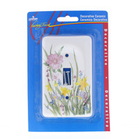 Leviton Wildflower Porcelain Light Switch Cover Toggle Wall Plate 89501-WFL