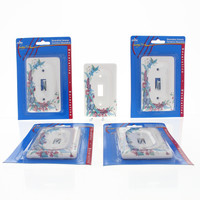 5 Leviton Butterfly Porcelain Switch Covers Wall Plate Switchplates 89501-FLY