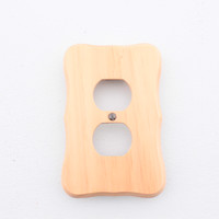 Leviton Solid PINE Wood 1Gang Receptacle Wallplate Duplex Outlet Cover 89203-CVP