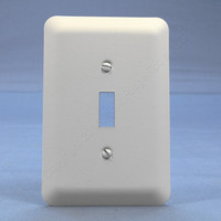 Leviton White Toggle Switch Cover Oversized Metal Wallplate Switchplate 89301-WH