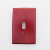 Leviton CHERRY Toggle Switch Cover 1-Gang Wallplate Flush Switchplate 89201-CHR