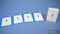 5 Leviton JUMBO Ivory Marble Switch Cover Oversize Toggle Wall Plate Switchplates 89301-IML