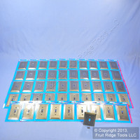 50 Leviton Brushed Brass JUMBO Metal Switch Cover Wallplate Switchplates 89601-STB
