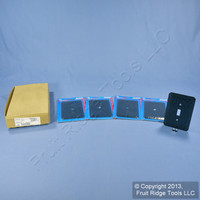 5 Leviton JUMBO Blue Leopard Print Switch Covers Oversize Toggle Wall Plates 89301-BLL
