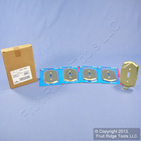 5 Leviton Brass Metal Switch Cover Wall Plate Switchplates 89601-CBR