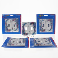 5 Leviton Butterfly Pattern 2-Gang Porcelain Switch Covers Toggle Wall Plate 89509-FLY