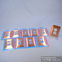 10 Leviton JUMBO Oversize Copper Outlet Receptacle Cover 1G Wallplates 89303-COP