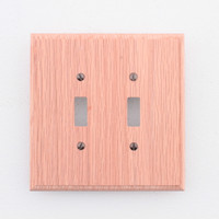 Leviton Unfinished Wood 2-Gang Toggle Switch Cover Wallplate Switchplate 89209-UNF