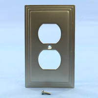 Leviton Satin Nickel Brushed Chrome Receptacle Wallplate Duplex Outlet Cover 89603-STC