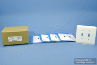 5 Leviton 2-Gang JUMBO White Switch Cover Oversize Toggle Wall Plates 89309-WH