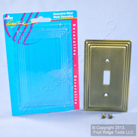 Leviton Brushed Brass Metal Switch Cover Wall Plate Switchplate 89601-STB