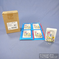 5 Leviton Wildflower Porcelain Light Switch Cover Toggle Wall Plates 89501-WFL