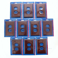 10 Leviton CHERRY Wood Finish 1G Receptacle Duplex Outlet Wallplates 89203-CHR