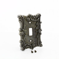 Leviton Antique Silver Textured Metal Switch Cover Wall Plate Switchplate 89601-ASP