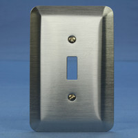 Leviton 1-Gang Jumbo Satin Chrome Switch Cover Wallplate Switchplate 89301-SSS