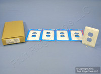 5 Leviton JUMBO Ivory Marble Vinyl-Coated Steel Outlet Cover Oversize Receptacle Wallplates 89303-IML