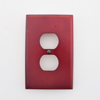Leviton CHERRY Finished 1-Gang Receptacle Wallplate Duplex Outlet Cover 89203-CHR