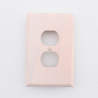 Leviton White Wash Wood Receptacle Wallplate Duplex Outlet Cover 89203-WWP