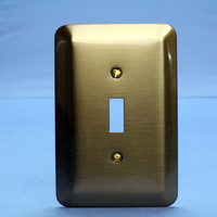 Leviton JUMBO Antique Brass Switch Cover Oversize Toggle Wall Plate 89301-ATB