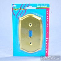 Leviton Brushed Copper Metal 1-Gang Toggle Switch Cover Wall Plate Switchplate 89601-CBR