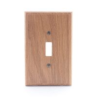Leviton OAK Finished Wood Toggle Switch Cover Wallplate Switchplate 89201-OAK