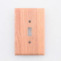 Leviton OAK Finished Wood Toggle Switch Cover Wallplate Switchplate 89201-OAK