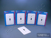 5 Leviton JUMBO White Switch Covers Oversize Toggle Wallplate Switchplates 89301-WH