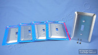 5 Leviton JUMBO Satin Chrome Toggle Switch Cover Wallplate Switchplate 89301-SSS
