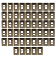 50 Leviton JUMBO Antique Brass Receptacle Wallplate Duplex Outlet Covers 89303-ATB
