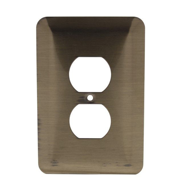 🏠 50 Leviton JUMBO Antique Brass Receptacle Wallplate Duplex Outlet