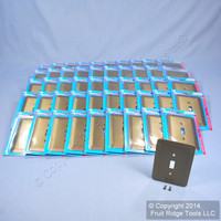 50 Leviton JUMBO Metallic Bronze Switch Cover Oversize Toggle Wallplate Switchplates 89301-MBR