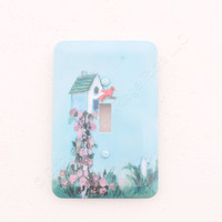 Leviton Baby Blue Bird House Wall Plate Switch Metal Cover Switchplate 89001-BIH