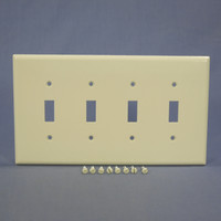 Eagle Almond Standard Grade Mid-Size 4-Gang Toggle Switch Cover Plate Wallplate 2054A