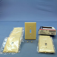 10 Eagle Ivory Mid-Size Flush 1Gang Toggle Switch Plastic Cover Wallplates 2034V