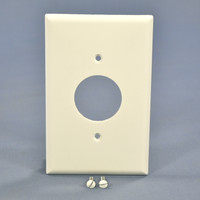 Cooper Mid-Size White 1.406" Receptacle Thermoset Wallplate Single Outlet Cover 2031W