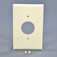 Cooper Mid-Size White 1.406" Receptacle Thermoset Wallplate Single Outlet Cover 2031W