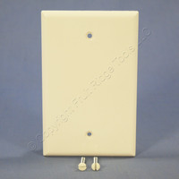 Cooper Light Almond Standard Grade 1-Gang Mid-Size Blank Wallplate Cover 2029LA