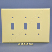 Eagle Almond Mid-Size 3G Toggle Switch Cover Plastic Wallplate Switchplate 2041A