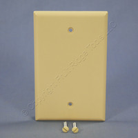 Cooper Ivory Standard Grade Thermoset 1-Gang Mid-Size Blank Wallplate Cover 2029V